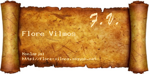 Flore Vilmos névjegykártya